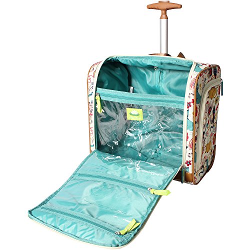 Lily Bloom Designer 15 Inch Carry On - Weekender Overnight Business Travel Luggage - Lightweight 2- Roller Wheels Suitcase - Under Seat Rolling Bag for Women, White, One Size, Under Seat Rolling Bag - color: White
