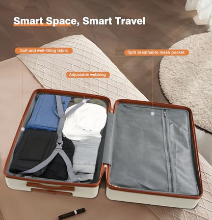 Carry on Luggage 20Inch Expandable Suitcase 22 * 14 * 9, Black - color: Black, size: 20" Expandable
