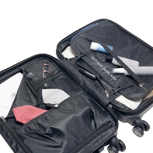 Kenneth Cole REACTION Renegade Luggage Expandable 8-Wheel Spinner Lightweight Hardside Suitcase, Peony, 20-Inch Carry On - color: Peony, size: 20-Inch Carry On
