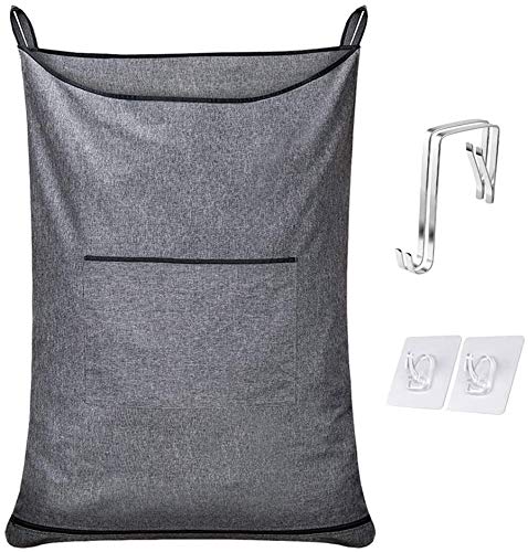 Hanging Laundry Hamper,Door Hanging Hamper with Width Opening for Bathroom,Dorm, Home. - color: Pop Heather Grey, size: 1PC-XL