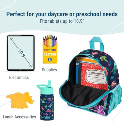 Wildkin 12 Inch Toddler Backpack for Kids, Dino Pals - color: Dino Pals