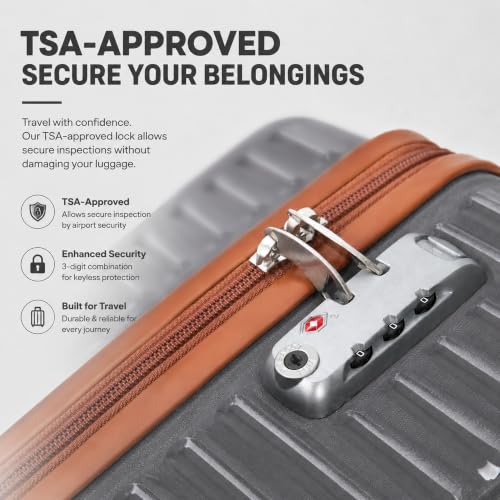 CONCEPTEN Luggage Sets 5 Piece,PP Suitcase Set with Spinner Wheels,TSA Lock - color: Grey, size: 5 Piece Sets (21/25/29/Db/Tb)