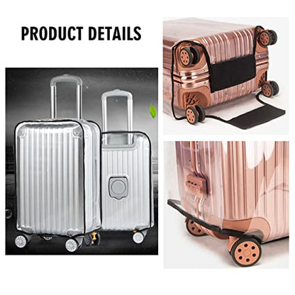 투명 PVC 여행 가방 커버 프로텍터 투명 수하물 커버 방수 바퀴 달린 여행 가방 먼지 커버 방진 여행 수하물 슬리브 프로텍터, 2개., 러기지 커버 - color: 2개.