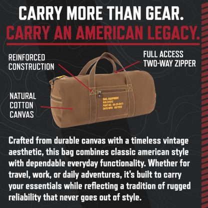 Rothco Canvas Equipment Bag, Heavyweight Cotton Carryall - color: Woodland Camo, size: 24 Inches