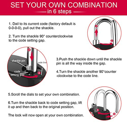 ZHEGE Luggage Locks TSA Approved, Zipper Locks for Suitcase (Black, 2 Pack) - color: Black, 2P