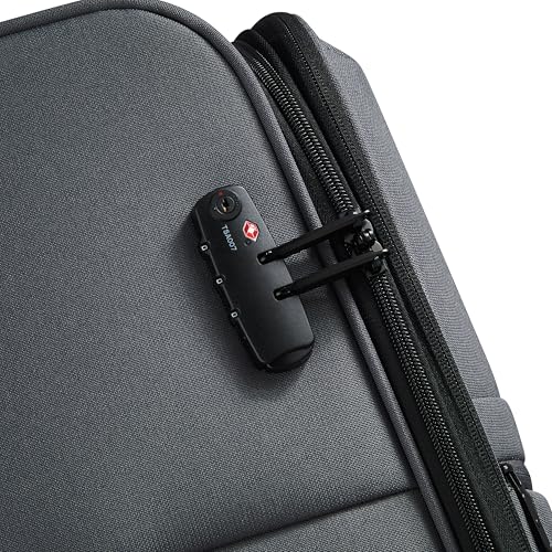 United Colors of Benetton Be Softside Expandable Luggage with Spinner Wheels, Anthracite, Checked-Large 27 Inch - color: Anthracite, size: Checked-Large 27 Inch