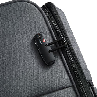 United Colors of Benetton Be Softside Expandable Luggage with Spinner Wheels, Anthracite, Checked-Large 27 Inch - color: Anthracite, size: Checked-Large 27 Inch