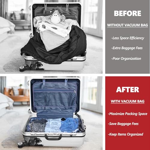 Vacuum Seal Bags for Clothing Travel with Electric Pump, 10 Large - size: 10 Large