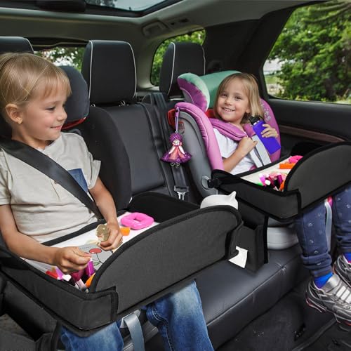 Kids Lap Desk Tray for Road Trip Activities, Portable, Black 2PCS - color: Black-2PCS