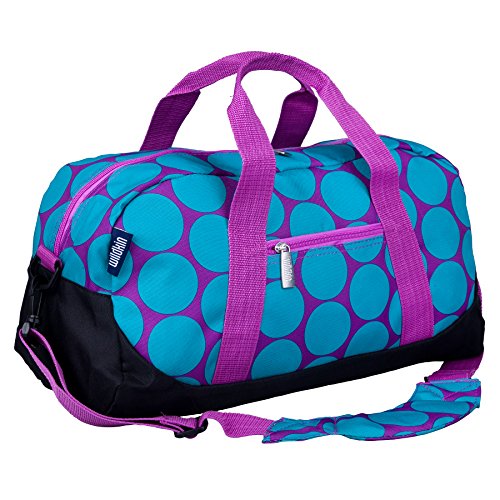 Wildkin Overnighter Duffel Bag for Kids, Big Dot Aqua - color: Big Dot Aqua