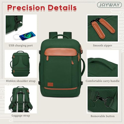 Joyway Expandable Luggage Sets 5 Piece, Lightweight Hard Shell Travel Suitcase Set with Spinner Wheels and TSA Lock - color: Green, size: 5 piece set
