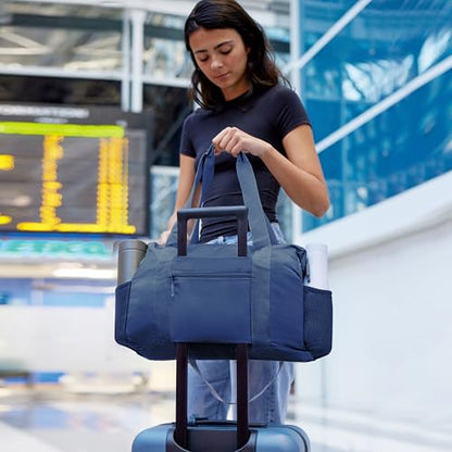 Travelon Travel Carry-All 17" Packable Tote w/Luggage Sleeve - color: Black