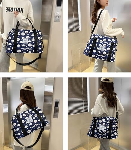Travel Duffle Bag Weekender Overnight Gym Bag for Women, Cute Panda - color: Cute Panda