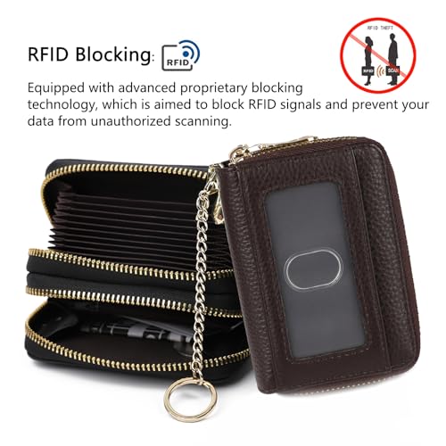 imeetu Rfid Credit Card Holder, Businese Card Case, Wallet for Women Men - color: Max - Coffee