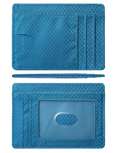 Artpaxy 남성 및 여성용 슬림 지갑, 여행용 미니멀리스트 전면 포켓 카드 홀더, RFID 차단, 신분증, 현금 및 신용 카드용 방수 나일론 지갑, 네이비 블루, 미니멀리스트 - color: 네이비 블루