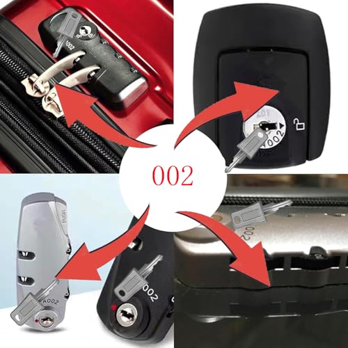 4PCS Luggage Keys 007 002 for Luggage Locks Suitcase Padlock (1SET-(002+007+Safe+006)) - style: 1SET-(002+007+SAFE+006)