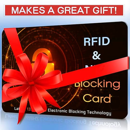 SaiTech IT 5 Pack RFID Blocking Card for Credit Debit Card, Orange Black SL - color: Oragne SL