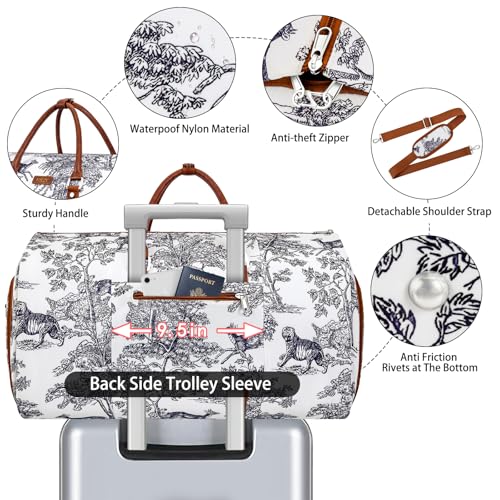 Garment Bag for Travel Convertible Carry on Travel Duffel Bag for Men Women - color: Multicolor