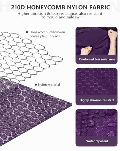 Gonex 80L Foldable Travel Duffle Bag with Shoe Compartment, Lightweight - color: Purple, size: 80L