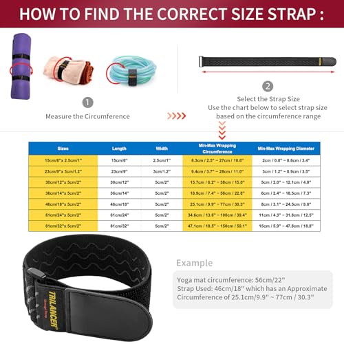 Trilancer Elastic Cinch Straps with Anti-Slip Strips, 18'' x 2'' (8 Pack) - size: 18"(8 pcs)
