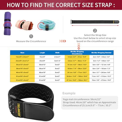 Trilancer Elastic Cinch Straps with Anti-Slip Strips, 18'' x 2'' (8 Pack) - size: 18"(8 pcs)