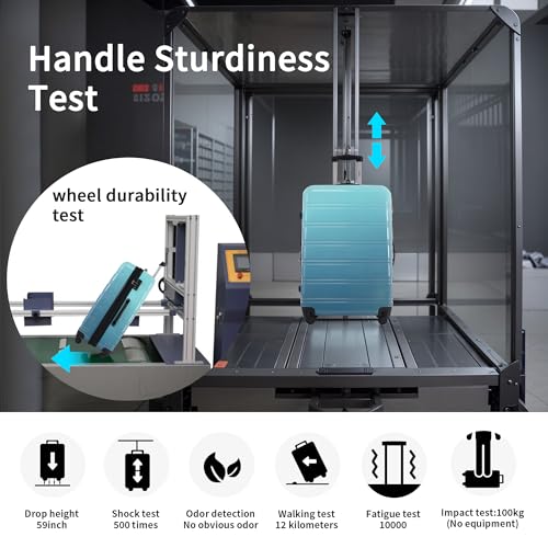 Merax Luggage Sets 3 Piece, Hardside Suitcase Set with Spinner Wheels - color: Gradient Blue, style: 3-piece Set(20/24/28)