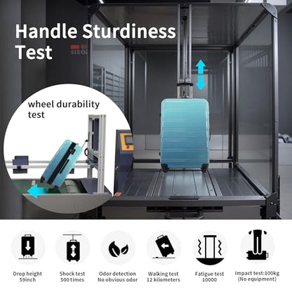 Merax Luggage Sets 3 Piece, Hardside Suitcase Set with Spinner Wheels - color: Gradient Blue, style: 3-piece Set(20/24/28)