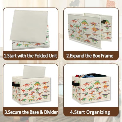 Dinosaur Boy Nursery Storage Bins Box Collapsible Basket - color: Color40