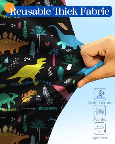 Slohif Luggage Cover for Suitcase Tsa Approved Protector - Dinosaur Luggage Sleeve Large Suit Case Cover Travel Stretch Baggage Case Protective Washable Fit 24-27 Inch - size: M-(24-27) Inch, style: Dinosaur