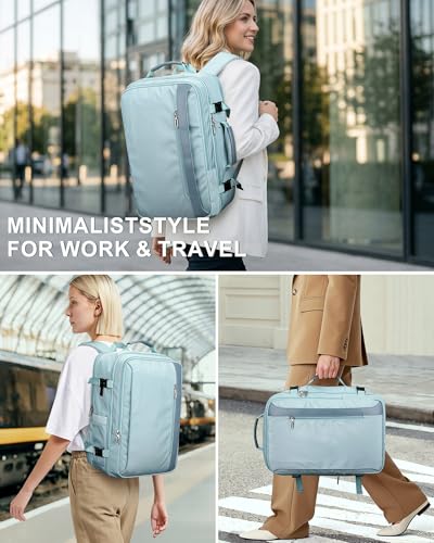 PIJUSHI Laptop Travel Backpack Carry On Flight Approved Fits 16 inch Laptop - color: Blue