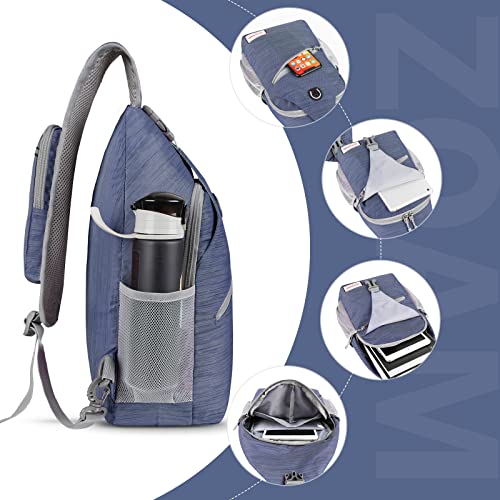ZOMAKE Sling Bag,Small Crossbody Sling Backpack Shoulder Daypack for Travel - color: Royal Blue a, size: 8L