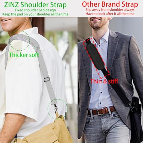 Shoulder Strap 58" Ultra-Thick Fixed Padded and Adjustable Buckles Crossbody Strap for Briefcase Laptop Bag Luggage - color: Butterfly