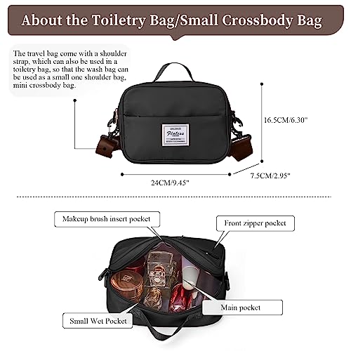 Weekender Bags for Women, Carry-On Overnight Travel Duffel Bag - color: Black & Brown, size: Extra Large