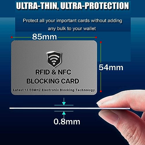 SaiTech IT 5 Pack RFID Blocking Card for Credit Debit ID Card, Grey - color: Grey