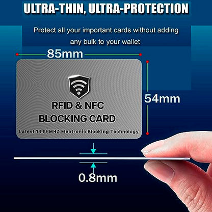 SaiTech IT 5 Pack RFID Blocking Card for Credit Debit ID Card, Grey - color: Grey