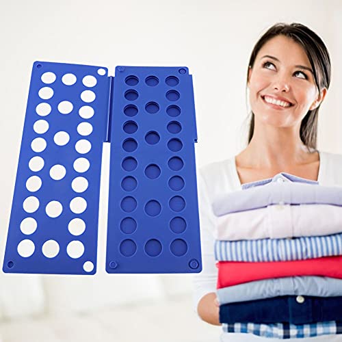 Clothing Folders Boards Folding Fast Space Saver Quick Clothes for Trousers, Shorts, Pajamas, T-Shirts, etc. (Blue)