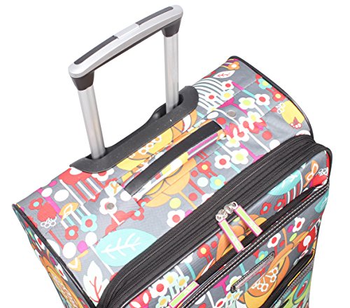 Lily Bloom Design Pattern 28" Luggage Softside Expandable With Double Spinner Wheels, Large Lightweight Suitcase Checked Bag For Women - color: Bliss