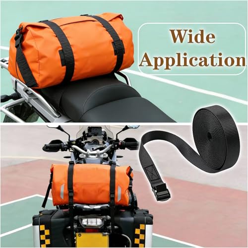 Lashing Straps with Buckles, 4Pack, 1 Inch × 6.7 Feet, Cargo Tie-Down Strap - color: black, size: 6.7ft