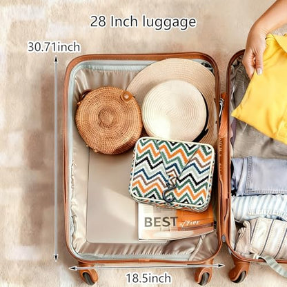 Travel Toiletry Bag with Hanging Hook (Fabric, Boho) - color: Boho, style: Fabric