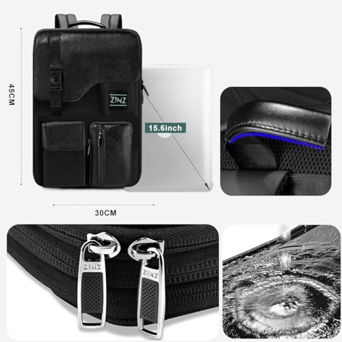 ZINZ Expandable Laptop Backpack 15 15.6 16 Inch,Dark Gray - color: Dg01y01