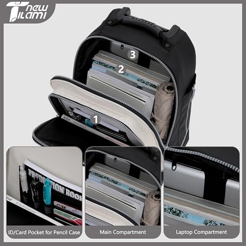 NEW TILAMI 19 Inch Rolling Backpack 4 Spinner Wheels for School White - color: White