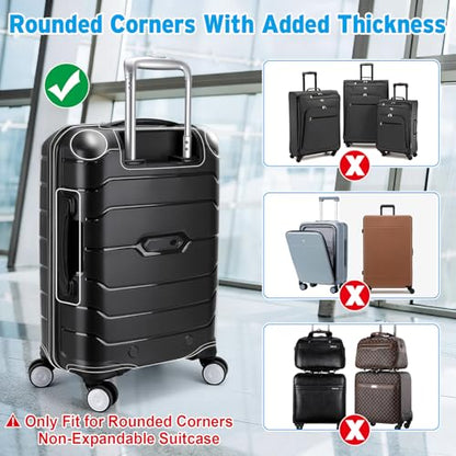 Yotako Zippered Clear PVC Suitcase Cover Protectors 28 Inch | Luggage Cover With Rounded Corner Thickening Design, Fit for 28 Inch Samsonite Non-Expandable Suitcase, Gift - size: 28inch