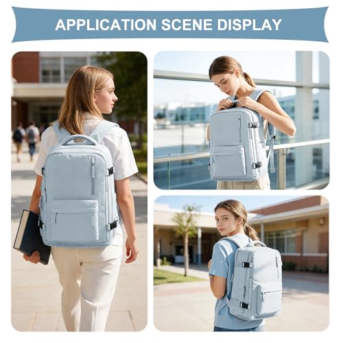 coowoz Carry On Backpack Women Men Travel Backpack Airline Approved Laptop Backpack Sport Rucksack - color: A-blue