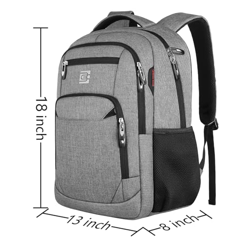 Volher Laptop Backpack,Business Travel Anti Theft Slim College Backpack - color: Grey, size: 15.6 Inch, style: Laptop