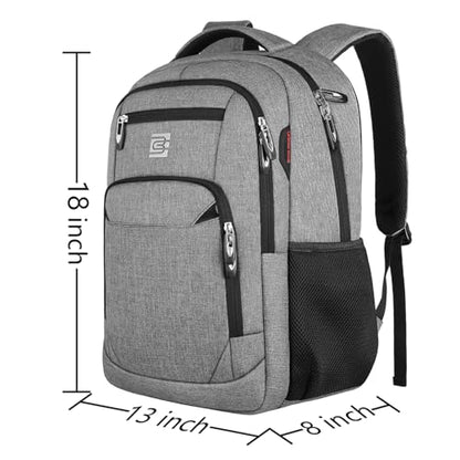 Volher Laptop Backpack,Business Travel Anti Theft Slim College Backpack - color: Grey, size: 15.6 Inch, style: Laptop