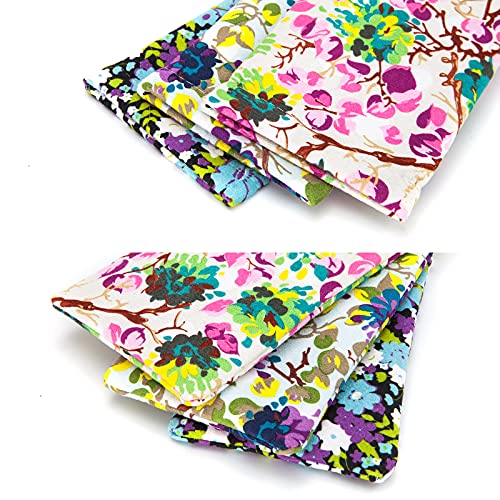 TRIUMPH VISION Eyeglass Case Glasses Case Soft Sunglass Pouch Sleeve 3 Pack - color: Flowers