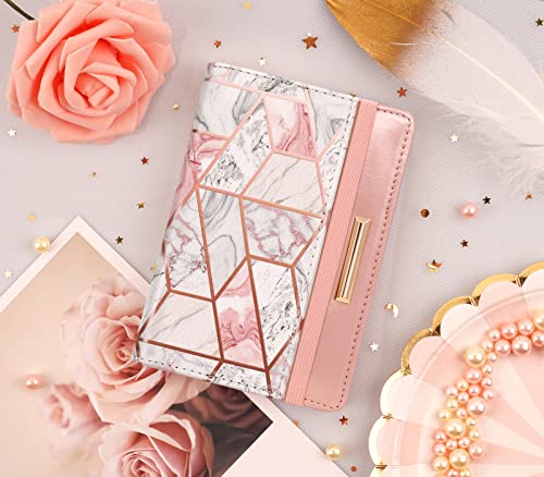 Coco Rossi Passport Holder for Travel Women Slim RFID Passport Cover Wallet - color: Gold Line