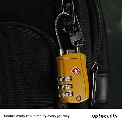 TSA Locks for Luggage, Suitcase, Backpack, Travel Essentials - color: Black+Golden