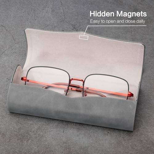 Vemiss Hard Shell Eyeglass Cases, Lightweight Portable Glasses Case for Women Men - color: D2-grey
