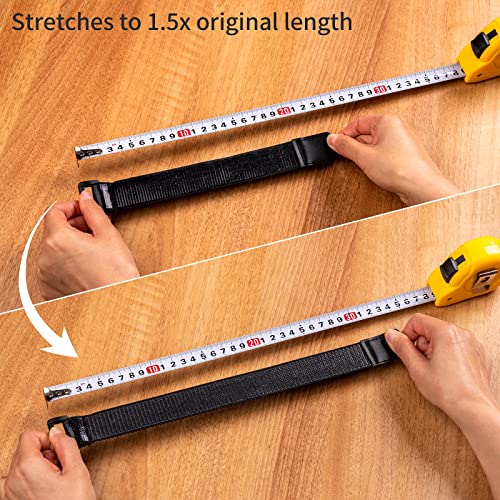 Trilancer Elastic Cinch Straps with Anti-Slip Strips, 9'' x 1.2'' (10 Pack) - size: 9"(10 pcs)